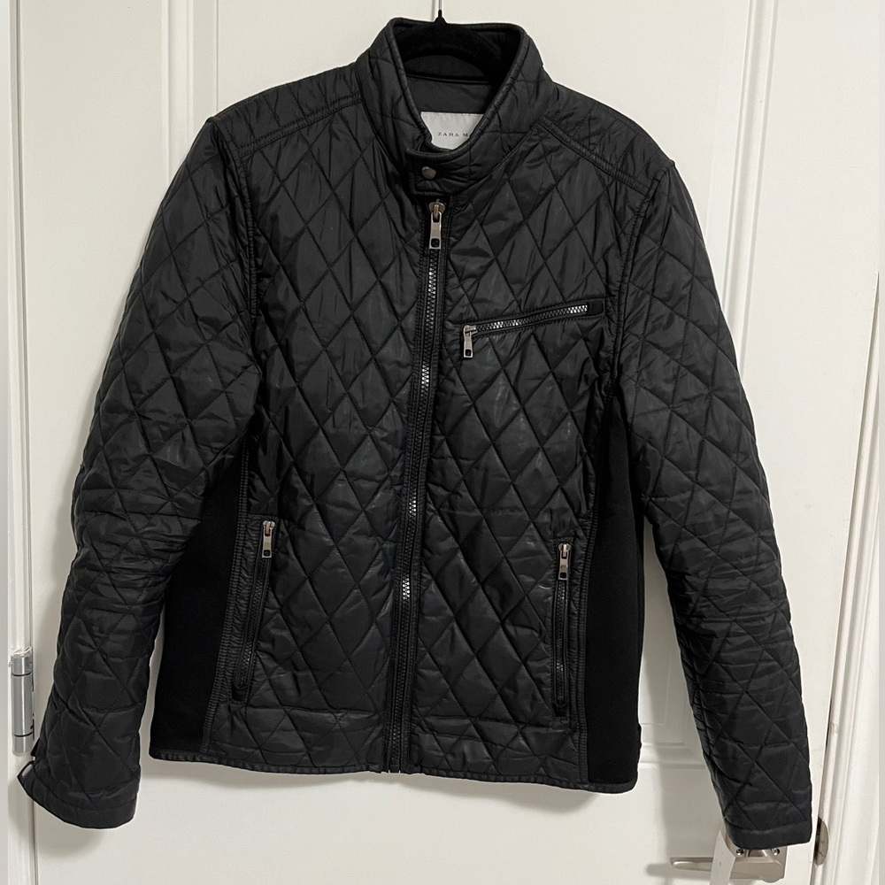 Zara Men’s Quilted Bomber Jacket - Size L